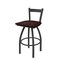Holland Bar Stool Co 25" Low Back Swivel Counter Stool, Pewter Finish, Dark Cherry Maple Seat 82125PWDCMpl - alternate 1